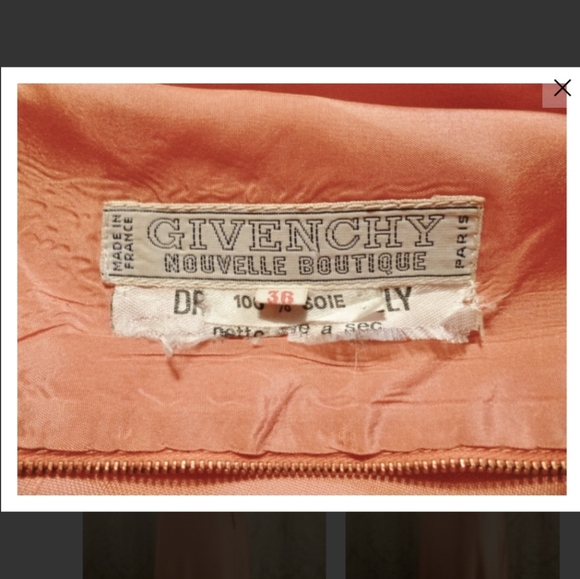 Vintage Givenchy Nouvelle Pastel Apricot Peach Silk Slip Sheath Dress - Picture 2 of 11